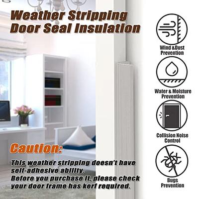 fowong Weather Stripping Door Seal, V Shape Door Seal Strip for Door Frame  Self Adhesive Doors Weatherstripping Foam Insulation Seal Strip, Soundproof