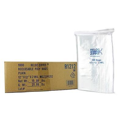 Reloc 2 Mil 5 x 10 Clear Ziplock Bags Pack of 1000