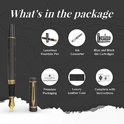 BOCIYER Luxury Fountain Pen Set,Ink Pen for Smooth Writing,Medium  Nib,Includes 10 Ink Cartridges&Ink Converter,Best Pen Gift Case for Men &  Women,fancy,calligraphy,Executive,Office pen-Blue - Yahoo Shopping
