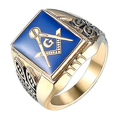 Masonic Ring Men Signet Silver Rings Freemason Ring Master Mason