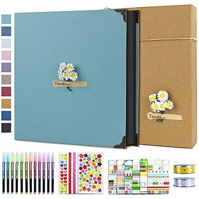 Bstorify Scrapbook Album 60 Pages (8 x 8 inch) Brown Thick 200gsm Kraft Paper, Photo Album Scrapbook, Memory Book - Ideal for Your Scrapbooking