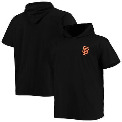 Men's Nike Heather Gray/Heather Black San Francisco Giants Baseball Raglan 3/4-Sleeve Pullover Hoodie Size: Small