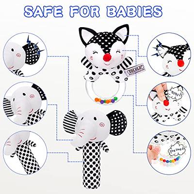 Baby Rattles 0-6 Months: Soft Rattles for Babies 0-6 Months Newborn Sensory  Toys, High Contrast Black and White Baby Toys 0-3 Months Plush Rattle Toy  for Infant Boys Girls 0 3 6 9 12 Months Gift - Yahoo Shopping