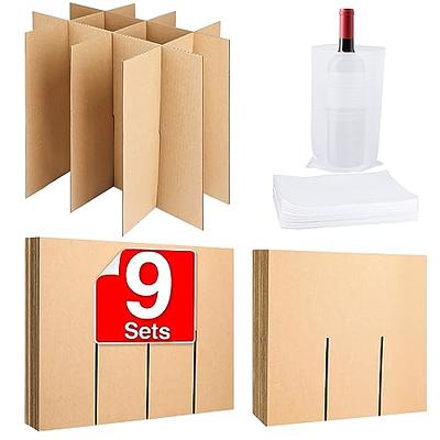 2 Packs Glass Divider Kits for Moving, Wine Glassware Dish Packing Moving  Boxes Cardboard Dividers for Boxes Supplies 10 Glass Cell Corrugate Divider