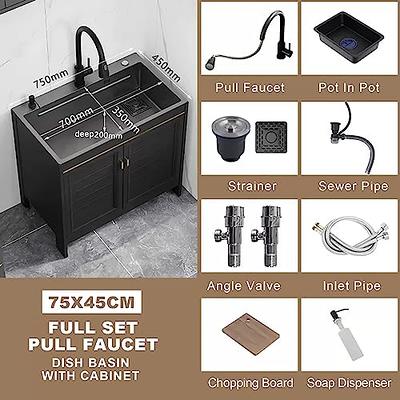 Black Kitchen Sink Outdoor Utility