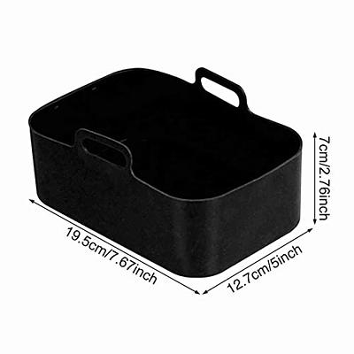 Air Fryer Silicone Pot for Ninja Foodi Dual DZ201, Reusable Silicone Air  Fryer Liner, Rectangle Air Fryer Basket for Ninja 8 QT Air Fryer Basket,Air