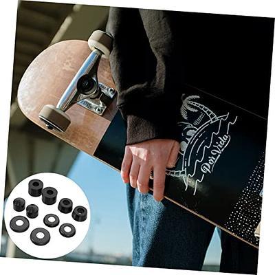 2 Sets Skate Board Wheels Aluminum Alloy Skateboard Trucks Rubber