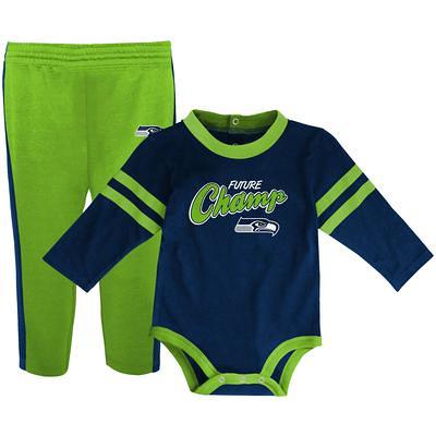 Men's Starter College Navy/Neon Green Seattle Seahawks Logo