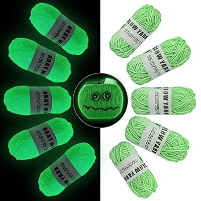  Glow In The Dark Yarn 5 Rolls Blue Yarn For