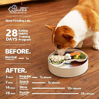 Puzzle Feeder Slow Feeder Dog Bowl, Dog Bowl for Dry, Wet, and Raw Food,  9.8 Inches Dog Food Puzzle Makes Mealtime Fun and Healthy, Dog Puzzle for  All Breed Dogs, Blue 