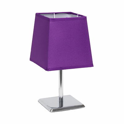 Simple Designs Chrome Mini Basic Table Lamp with Fabric Shade, One Size,  Red - Yahoo Shopping