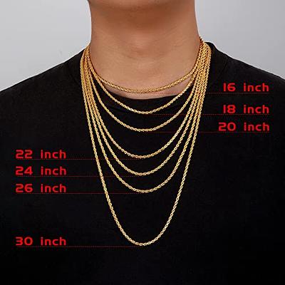 TEX 18K Solid Yellow Gold Handmade Figaro Curb link men's chain/necklace  24