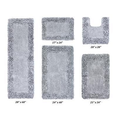 Classy 3-Pc. Bath Mat Set by Home Weavers Inc in Grey (Size 4 Rug Set)