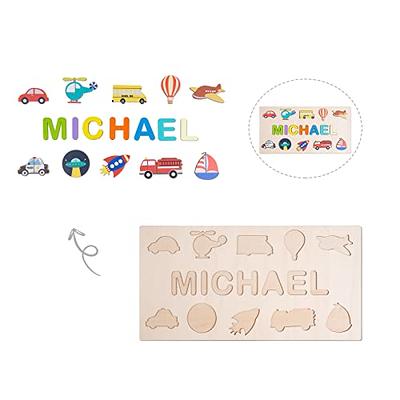  Woodemon Personalized Name Puzzle for Kids, Custom