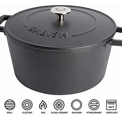 Babish 6 Quarts Non-Stick Enameled Cast Iron Round Dutch Oven