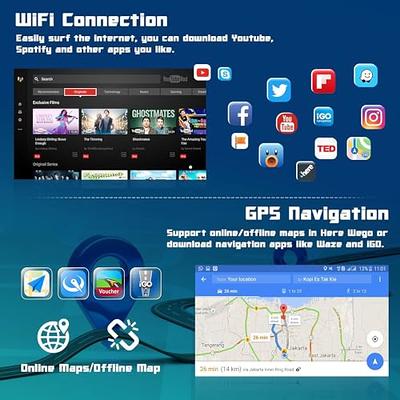7 Inch 2GB+64GB Android 13 Double Din Car Stereo with Wireless Apple  Carplay and Android Auto Car Radio Touchscreen Bluetooth Car Audio GPS  Navigation Backup Camera Mic + HiFi Music… - Yahoo Shopping
