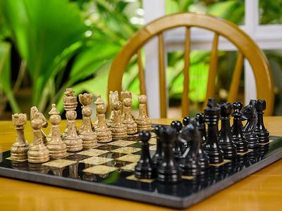 Black & Golden Marble Chess Set 15 Inches Full Board Game Sets Premium  Quality - Yahoo Shopping