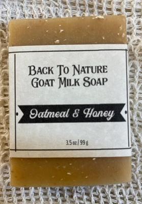 Oatmeal Soap - 4 Oatmeal & Honey, Goat Milk Soap bars. All Natural
