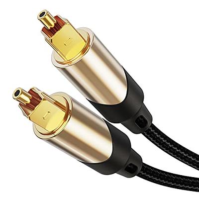 TOSLINK Optical Cable with Metal Connectors for Digital Audio