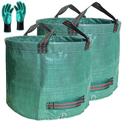 MEKKAPRO 3-Pack 72 Gallons Garden Bag Reusable Yard Waste Bags Green