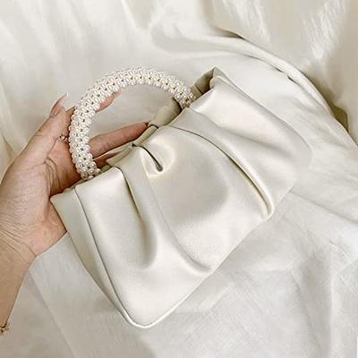 Pearl Handle Handbag, Women's Chain Crossbody Small Square Bag - Temu