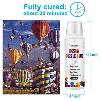 Puzzle Glue Clear with Applicator, Jigsaw Puzzle Glue for Adults and Kids,  Puzzle Clear Glue for 1000/1500/3000 Pieces of Puzzle for Paper and Wood