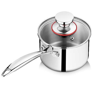 NutriChef 6 qt. Stainless Steel Heavy Duty Induction Pot, Soup Pot, Stockpot  with Lid NCSP6 - The Home Depot