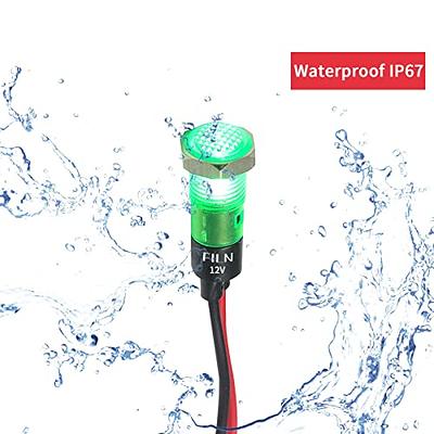 12mm Waterproof Lamp FILN 12V LED Car Boat LED Warning Dashboard Signal  Lights Instrument Pilot light