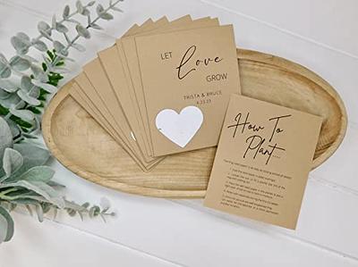 Let Love Grow, Wedding, Personalized Seed Paper Cards