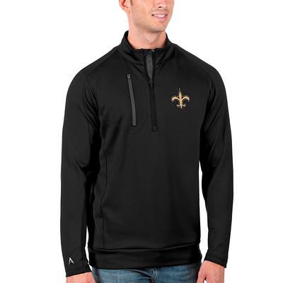 Men's Antigua Black Dallas Cowboys Generation Quarter-Zip Pullover Jacket 