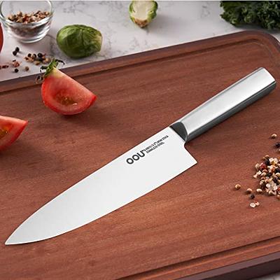 OOU! Kitchen Knife Set with Block, 15 Pcs Professional Chef Knife