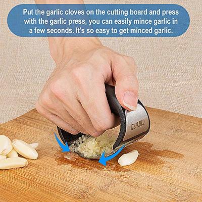 Garlic Chopper Roller Set with Peeler and Cleaning Brush - Effortless Garlic Mincing