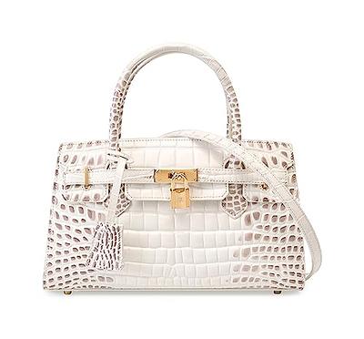  Crocodile Print Handbag for Women, Genuine Leather