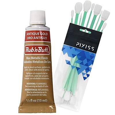 Rub 'n Buff Wax Metallic Lustre Finish Gold Silver Pewter Black 15ml Tube