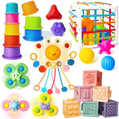 Aubrogo Baby Toys 6 to12 Months - 7 in 1 Montessori Toys for 1