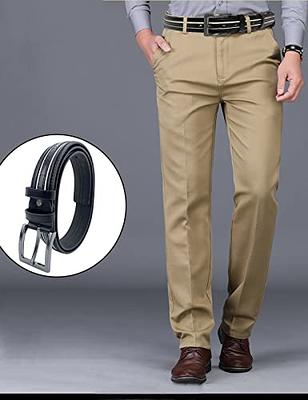 Black Casual Pants With Double Belt Loop