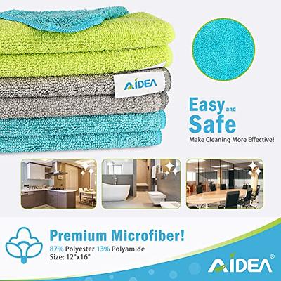 Aidea Microfiber Cleaning Cloths, 8Pk-Multi-Purpose Cleaning Cloth