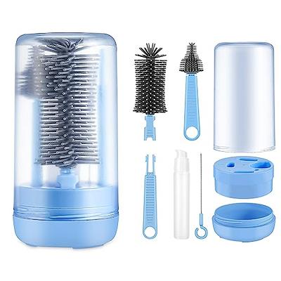 Travel Bottle Brush Set with Stand, Portable Baby Bottle Cleaning