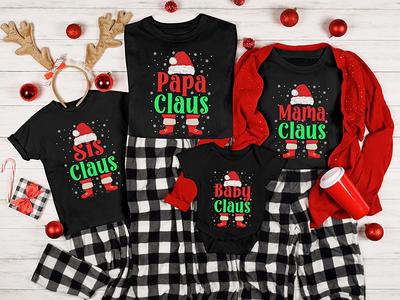 Personalized Reindeer Monogram Christmas Matching Family Pajamas