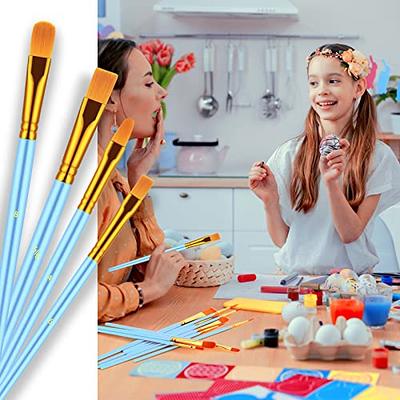 Paint Brush Set, 80 Pcs of 8 Pack Paint Brushes for Acrylic Painting, Water  Color Paintbrushes for Kids, Easter Egg Painting Brush, Face Paint Brushes