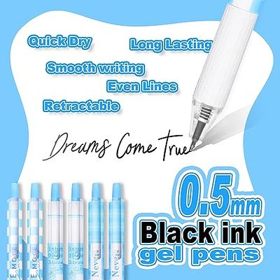 Sonuimy Black Ink Gel Pen with Correction Tapes, 6pcs Journaling