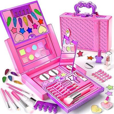 Kids Makeup Kit for Girl - Washable Makeup for Girls, Real Play Makeup Set  for Kids Little Girls Toddlers , Safe Dress Up Toys for Girls Princess