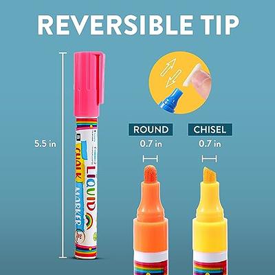 School Smart Washable Markers, Chisel Tips, Assorted Colors, Pack of 16