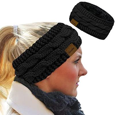 Andes Gifts Fair Trade Hand Knit Ear Warmer Headband Fleece Lined