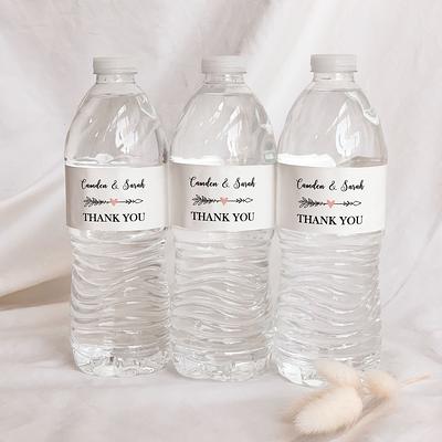 Custom Floral Wedding Waterproof Bottle Sticker Labels -   Water  bottle labels wedding, Wedding water bottle stickers, Wedding water bottles