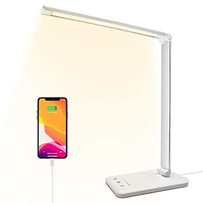 DEEPLITE LED Desk Lamp Clip on Lamp Battery Powered Clip on Light Book  Light for Bed, Eye-Caring Flexible Arm Memory Touch 3 Color Modes &  Stepless