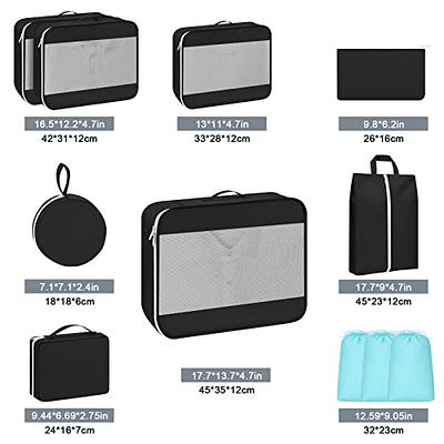Easortm Packing Cubes for Suitcases,Travel Cubes for Packing 11 Set Luggage  Organizers for Suitcase, Travel Organizer Cubes. (Black) - Yahoo Shopping