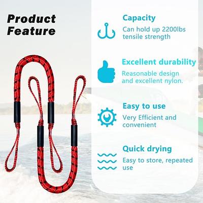 Boat Bungee Dock Line,Mooring Rope,Marine Anchor Line Boat Supplies  Accessory for Docking Pontoon Boat,Seadoo,Bass Boat,Jet Ski,Kayak,Watercraft,WaveRunner  4-5.5FT (Red) - Yahoo Shopping