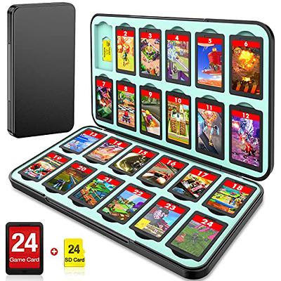 QUBAMG Nintendo Switch Game Case 48 Game Card Slots and 48 Micro SD Card  Slots for Nintendo Switch & OLED,Black Game Holder for Nintendo Switch