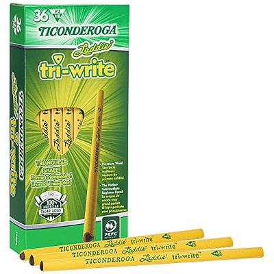 Ticonderoga Wood-Cased Pencils, Unsharpened, 2 HB Soft, Black, 12 Count